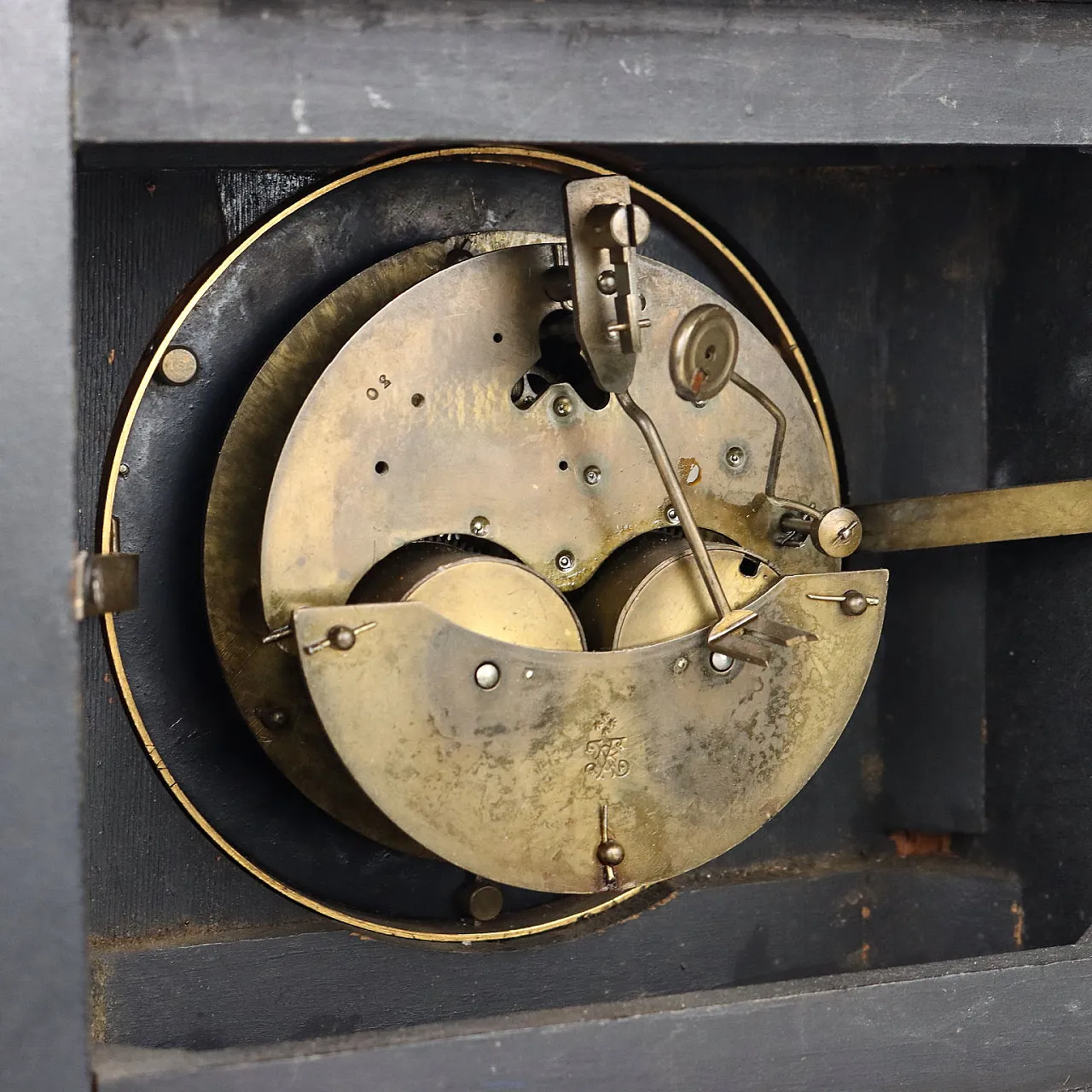 Wooden countertop clock with bronze applications, 19th century 10