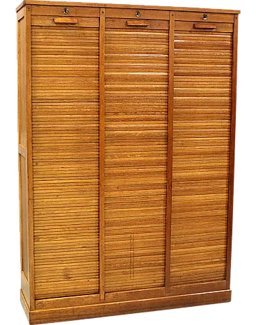 Filing cabinet with oak filing cabinet shutter, early 20th century