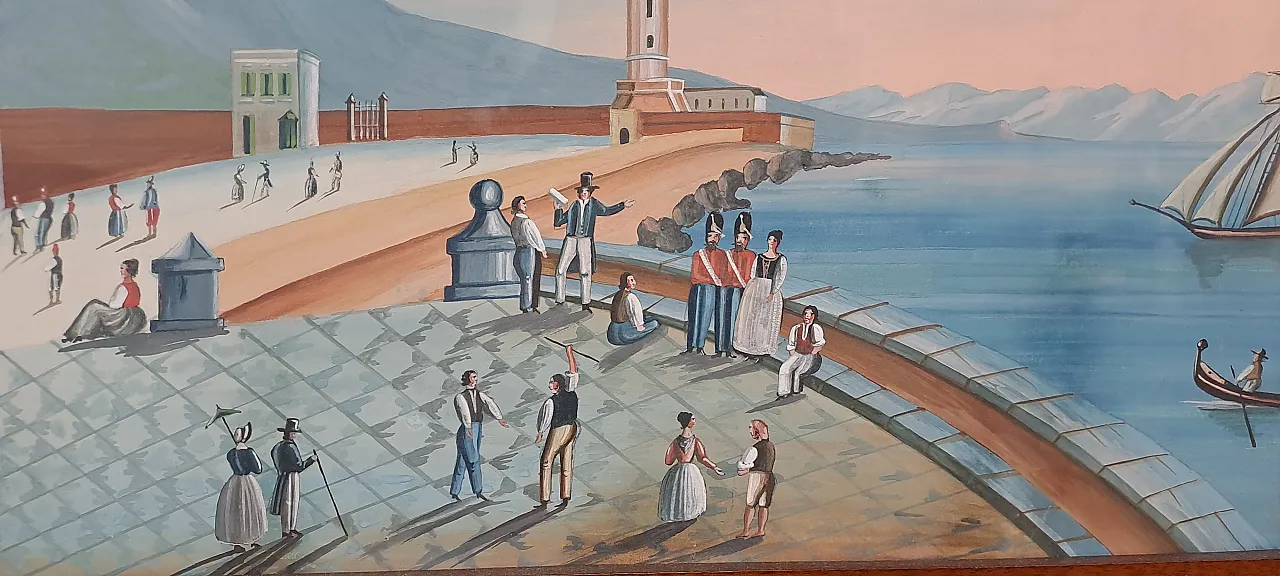 4 gouaches, Napoli, '900 6