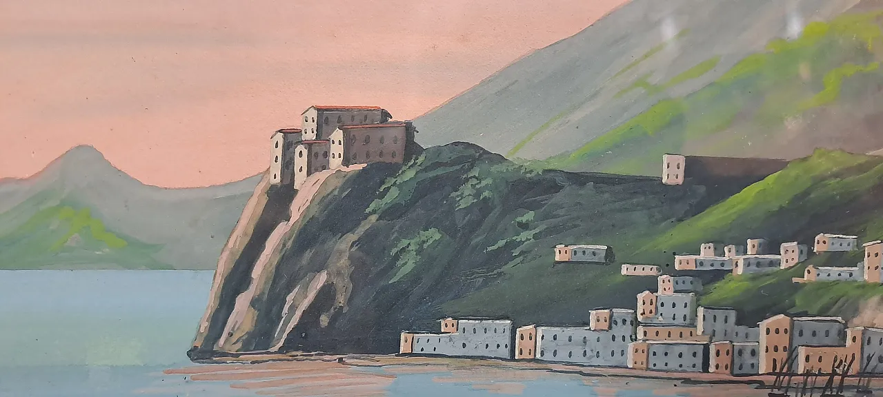 Coppia di gouaches, Napoli, '900 10