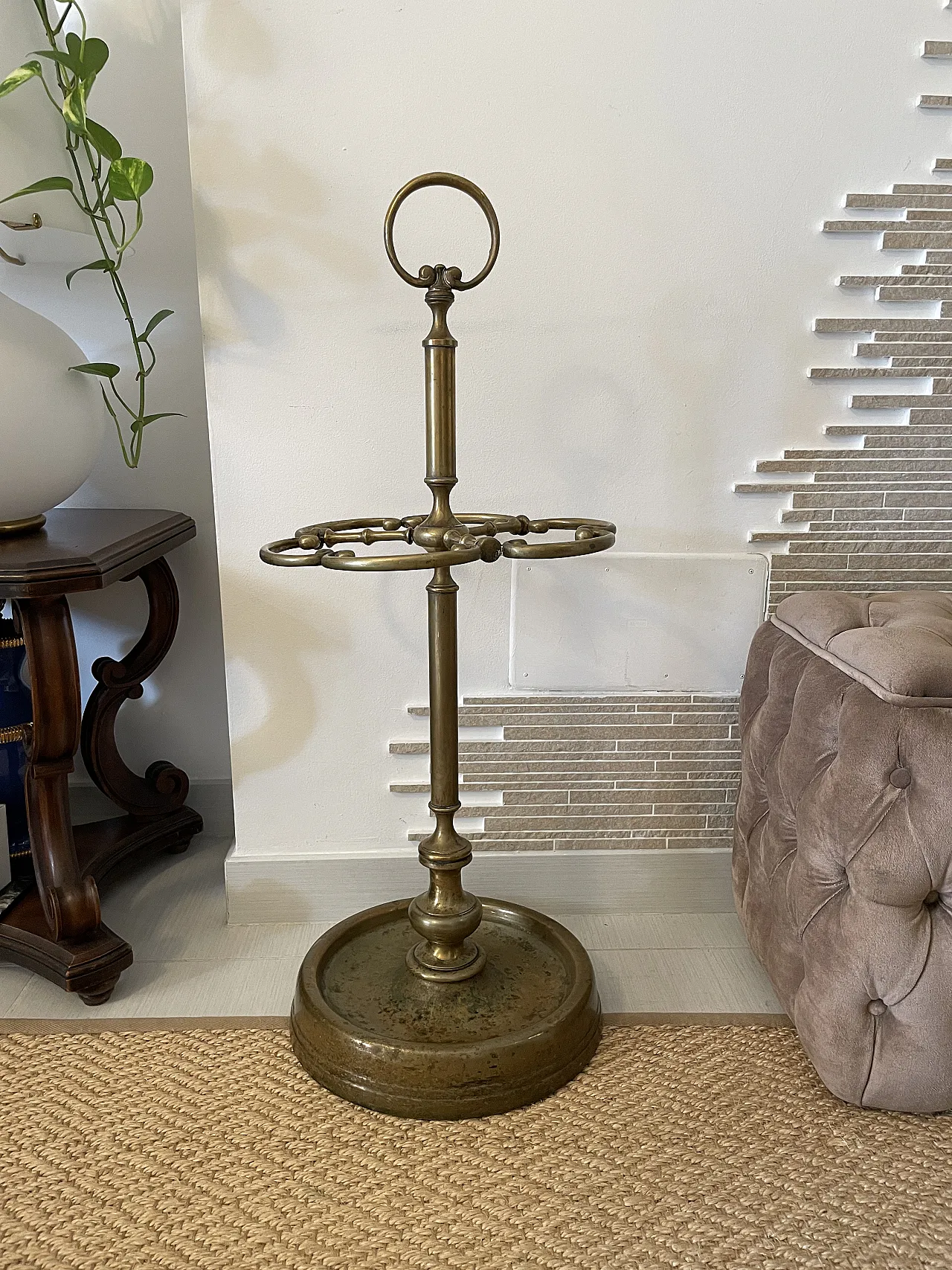 Umbrella stand holder brass, '900 3