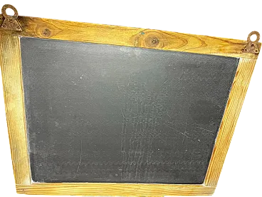 Vintage blackboard in slater board, chalk board, Italy, 1930s-40s