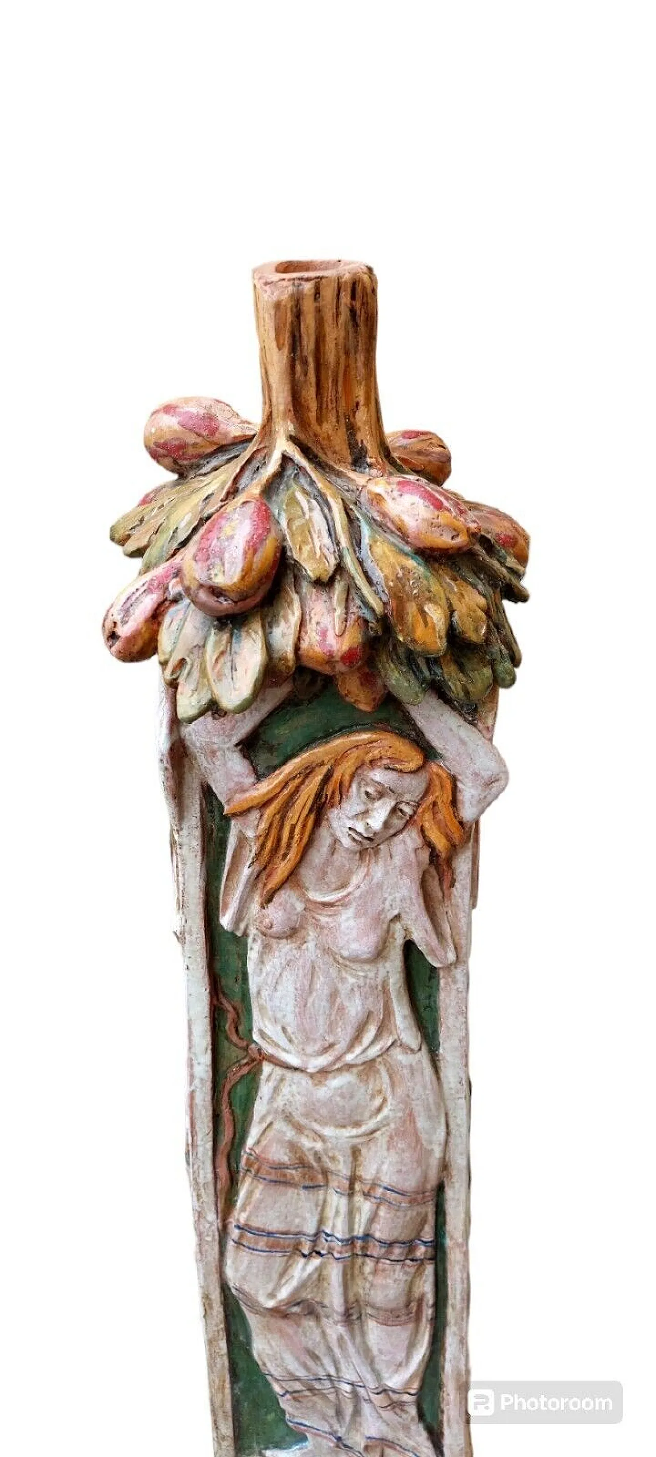 Scultura in terracotta smaltata, primo '900 4