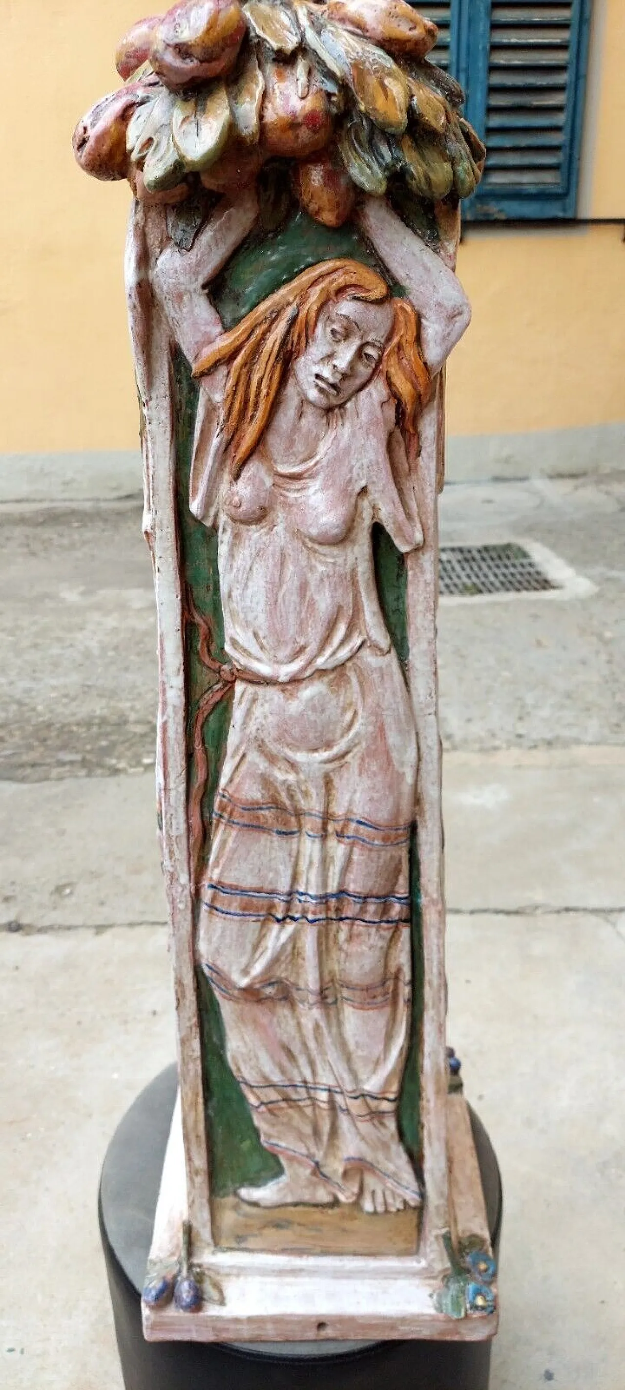 Scultura in terracotta smaltata, primo '900 13