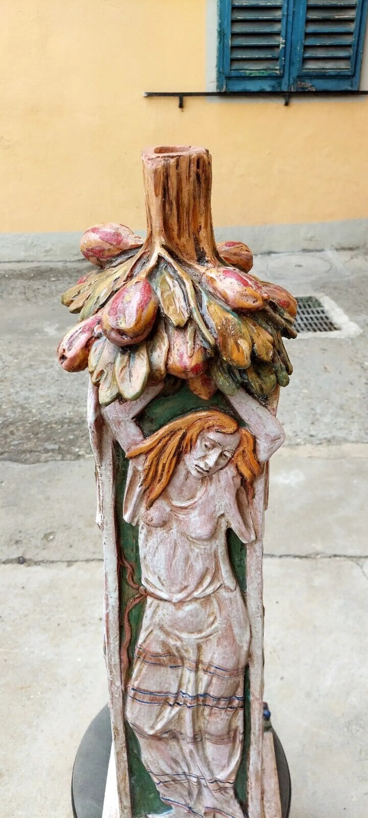 Scultura in terracotta smaltata, primo '900 14