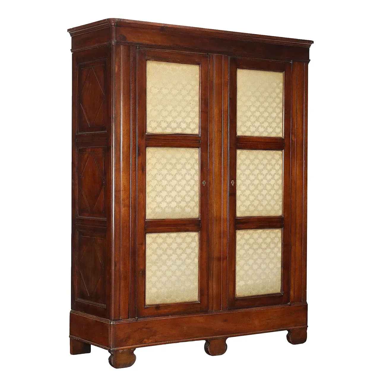 Walnut wardrobe with drawers, 19th century 1