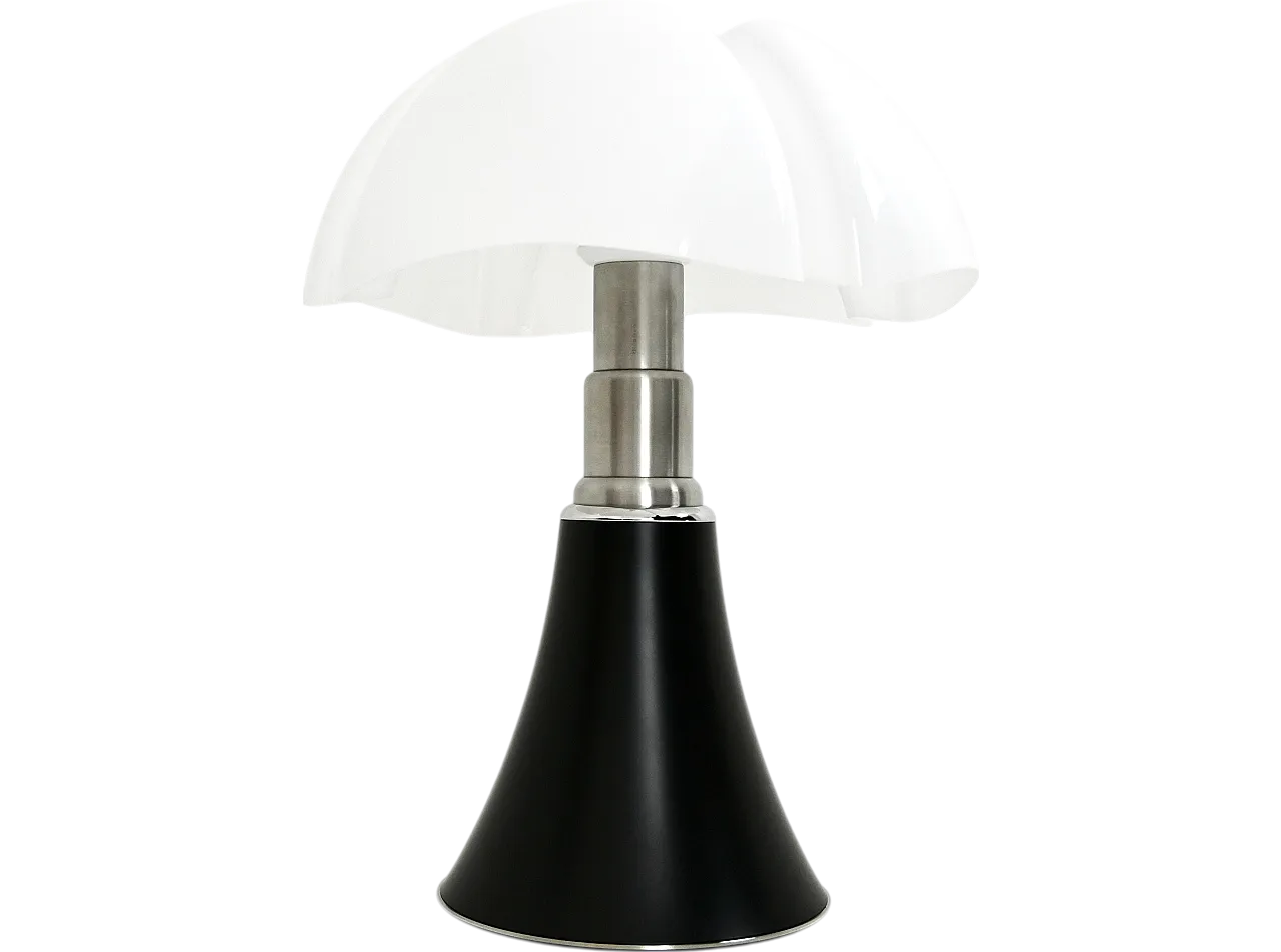 Black Pipistrello table lamp by Gae Aulenti for Martinelli Luce, 80s 16