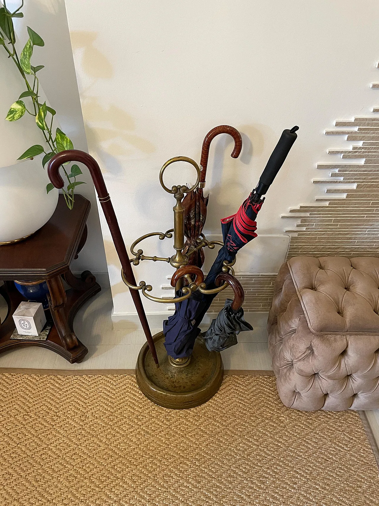 Umbrella stand holder brass, '900 11