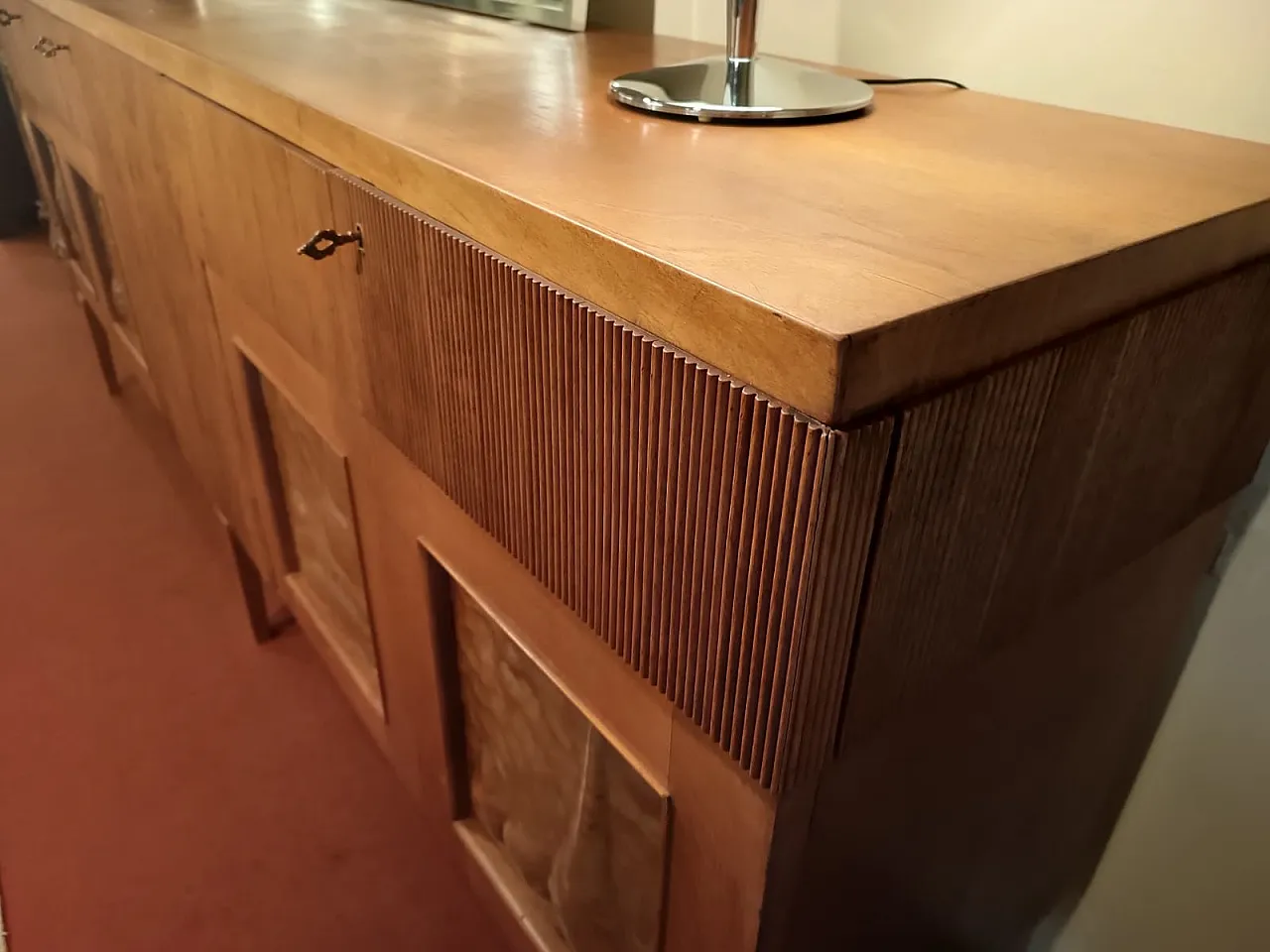 5-door sideboard in walnut by La Permanente Mobili Cantù, 70s 4