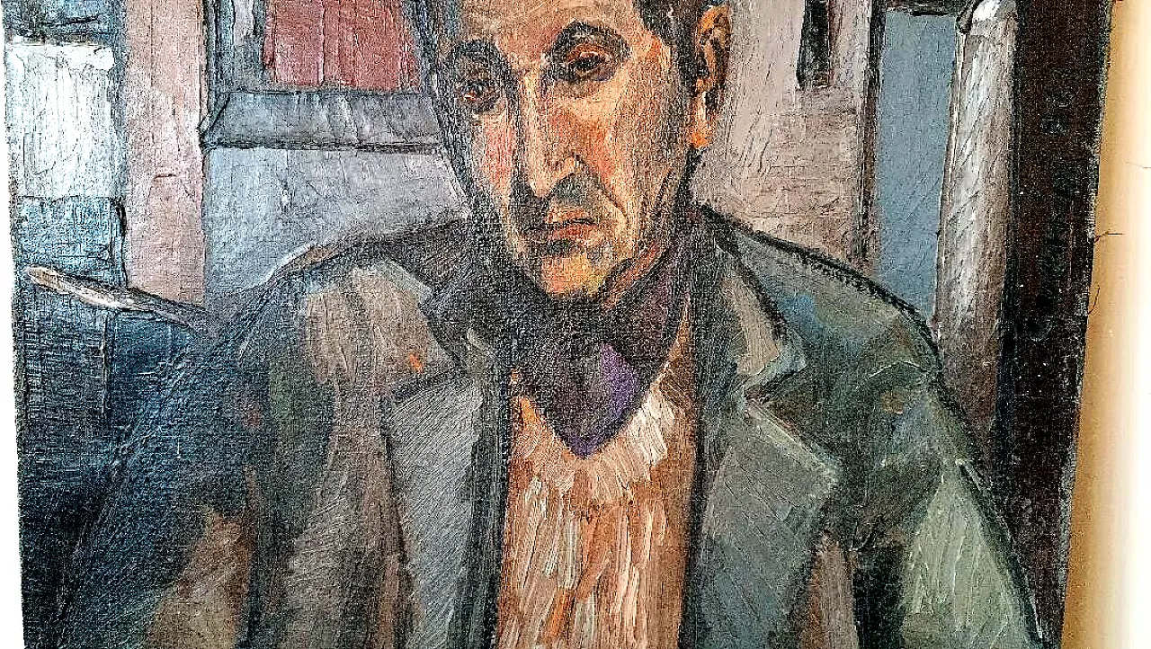 Portrait of Renato Guerrini, oil on canvas, 20th century 5