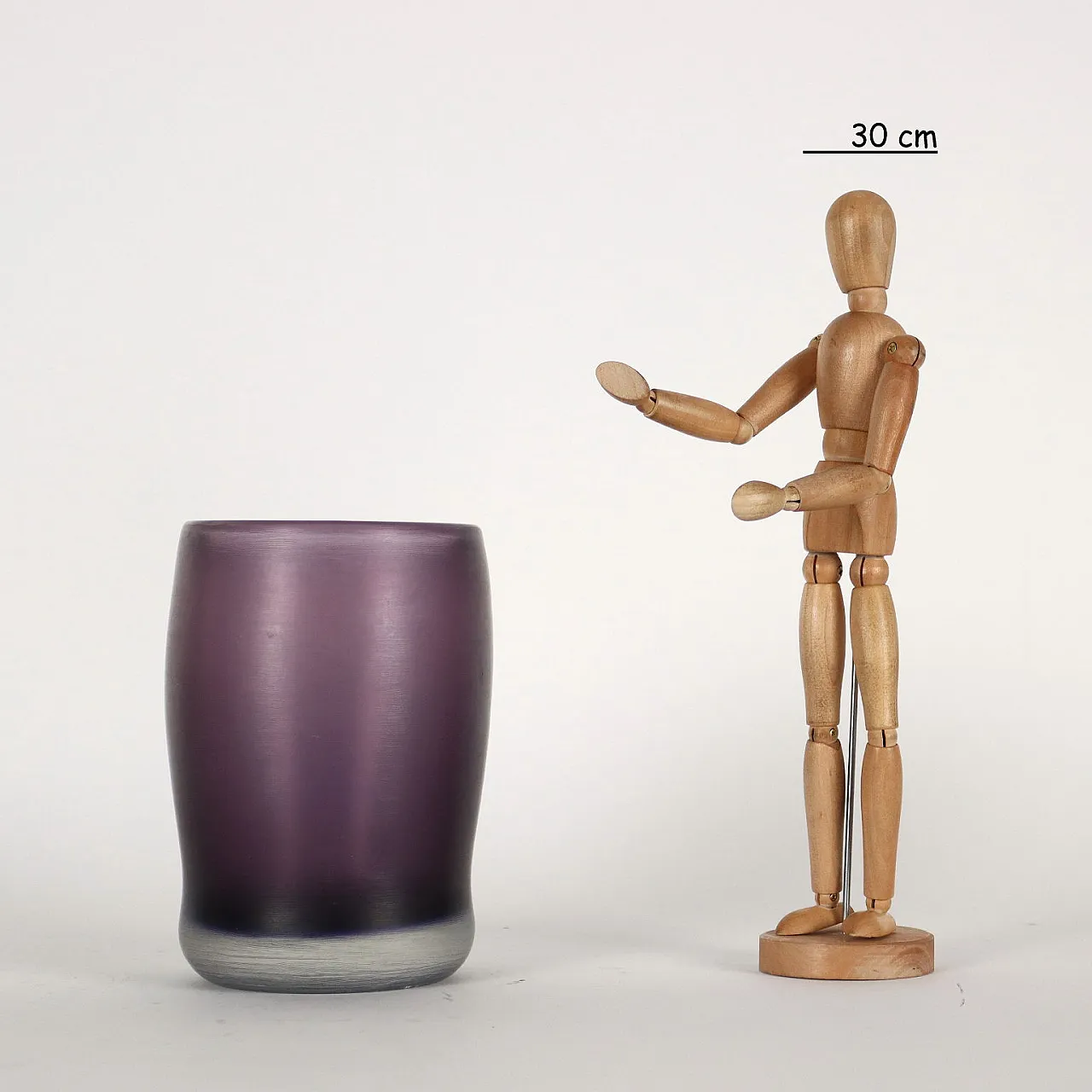 Vaso in vetro viola di Paolo Venini della serie Incisi, anni '50 2