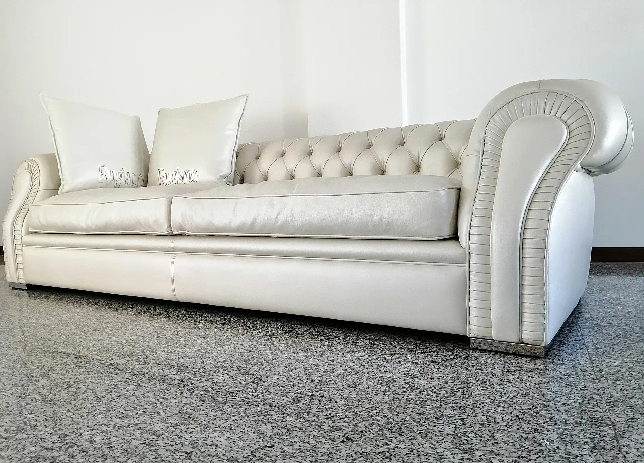 White Chesterfield Nirvana sofa by Rugiano, 2000s 8