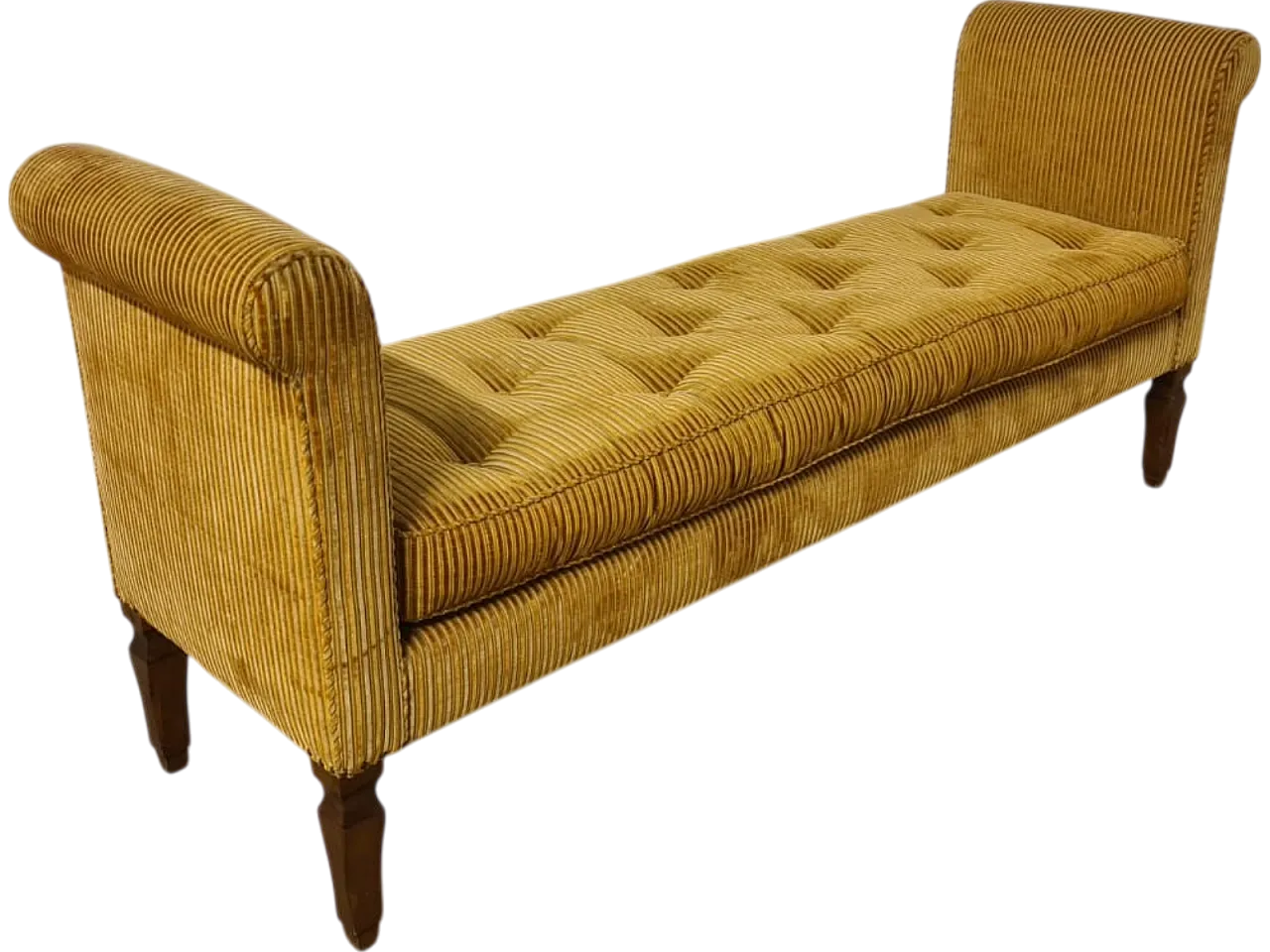 Bench upholstered in Rubelli velvet, end of the 19th century 14