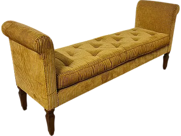 Bench upholstered in Rubelli velvet, end of the 19th century