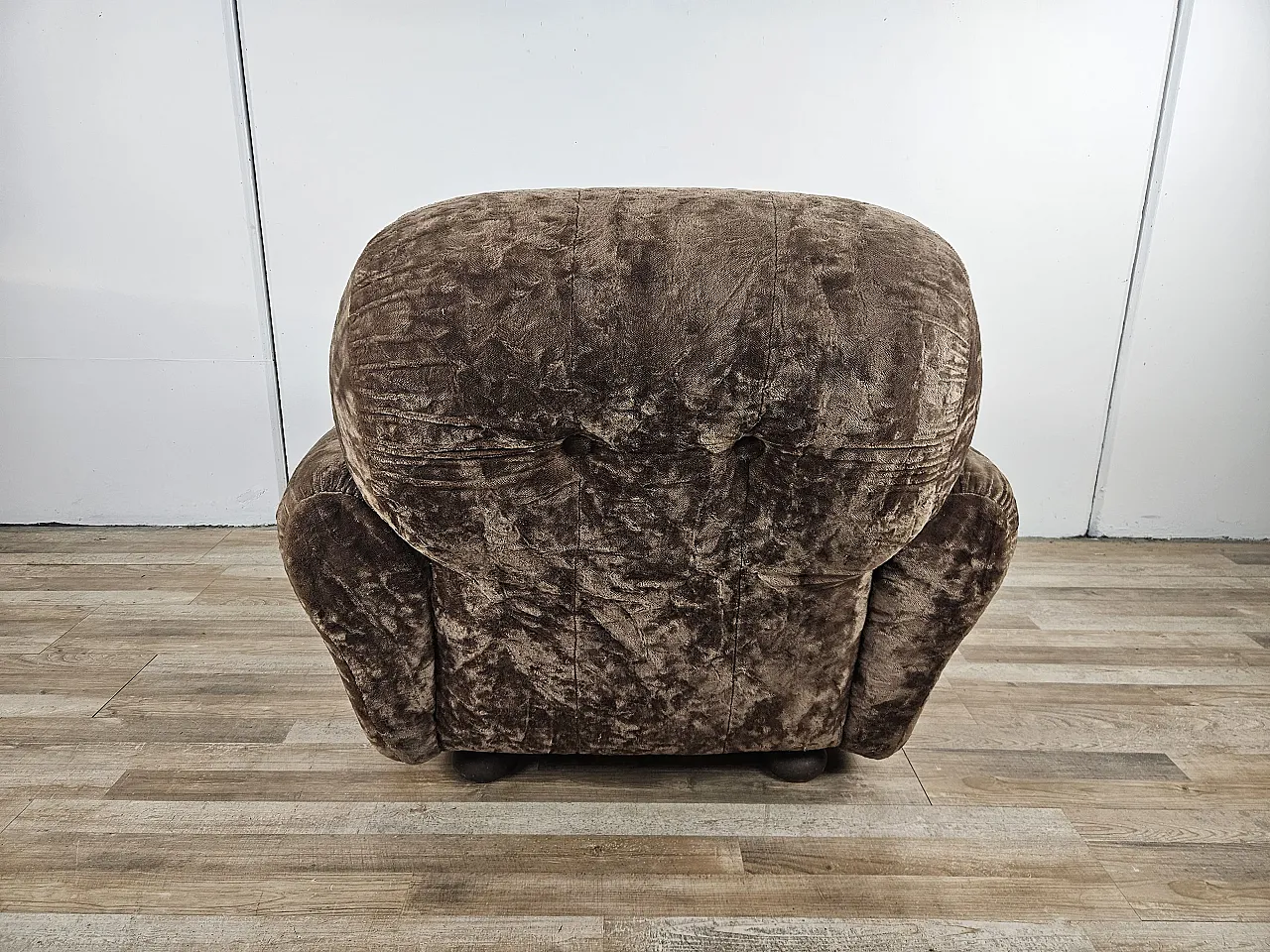 Armchair brown fabric, 1960s 4