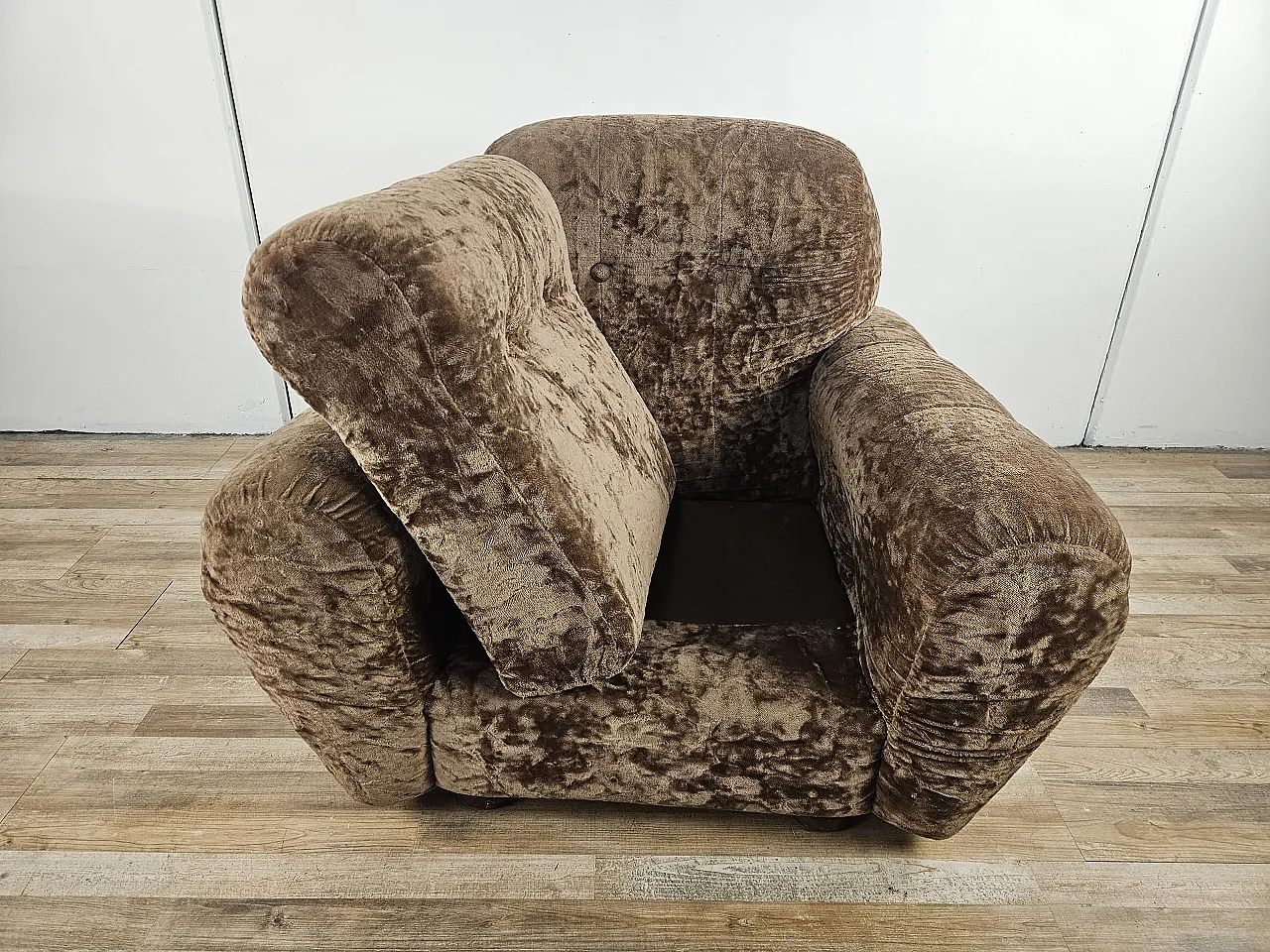 Armchair brown fabric, 1960s 10