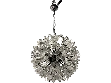 Murano Glass Flower Chandeliers by Paolo Venini for Veart, 1960s