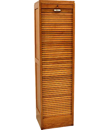 Filing archive filing cabinet with oak shutter, early '900