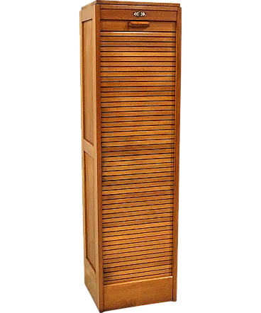 Filing archive filing cabinet with oak shutter, early '900