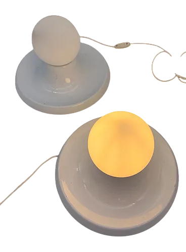 Coppia di lampade da tavolo attribuita ad Artemide, fine '900