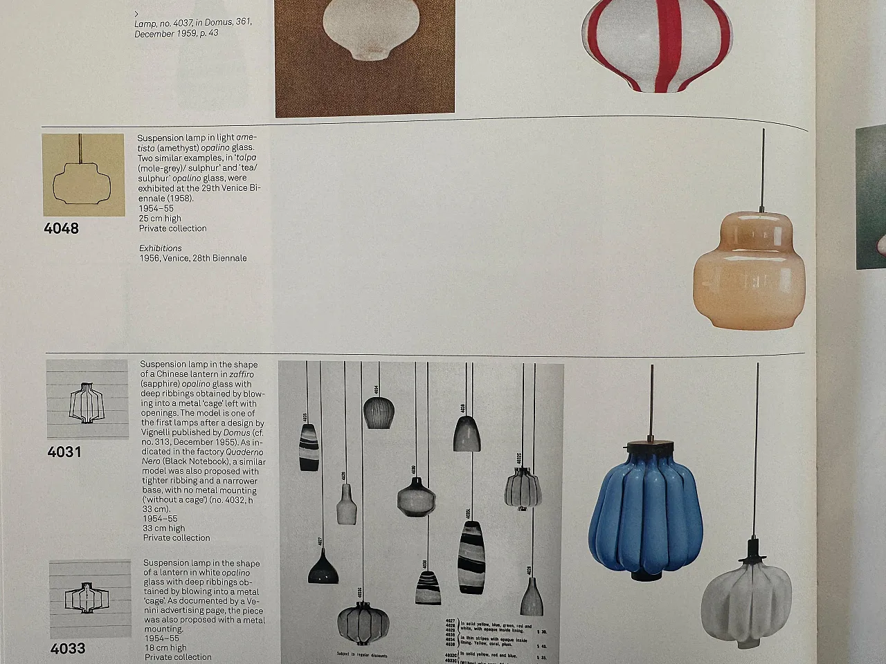 Lampada a sospensione di Massimo Vignelli per Venini, anni '60 3