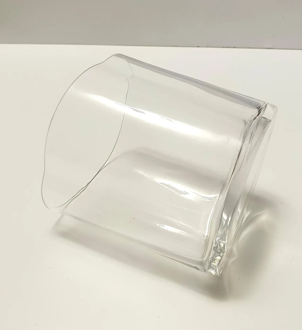 Transparent Murano Glass Vase by Carlo Moretti, Signed, Italy 1990s 8