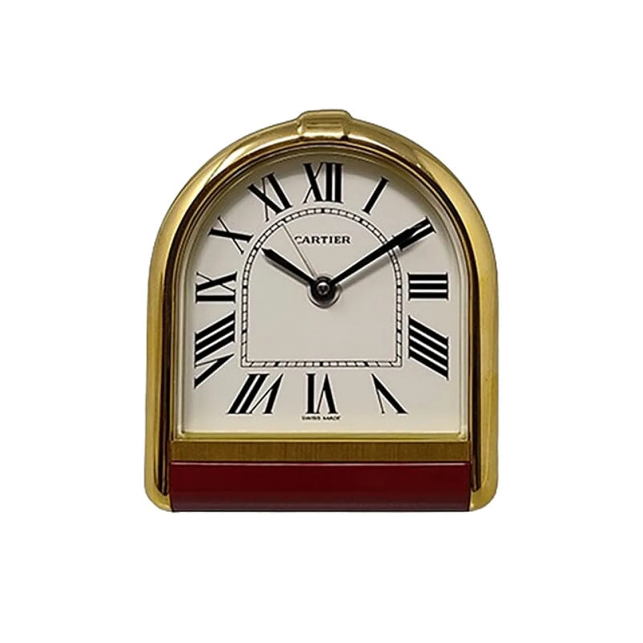 Cartier Romane alarm clock pendulette. Made in Switzerland, 80s 1