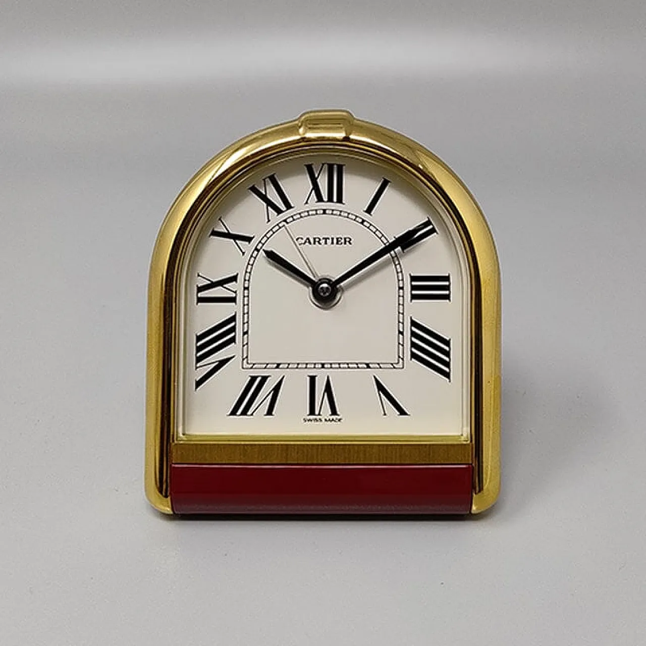 Cartier Romane alarm clock pendulette. Made in Switzerland, 80s 2