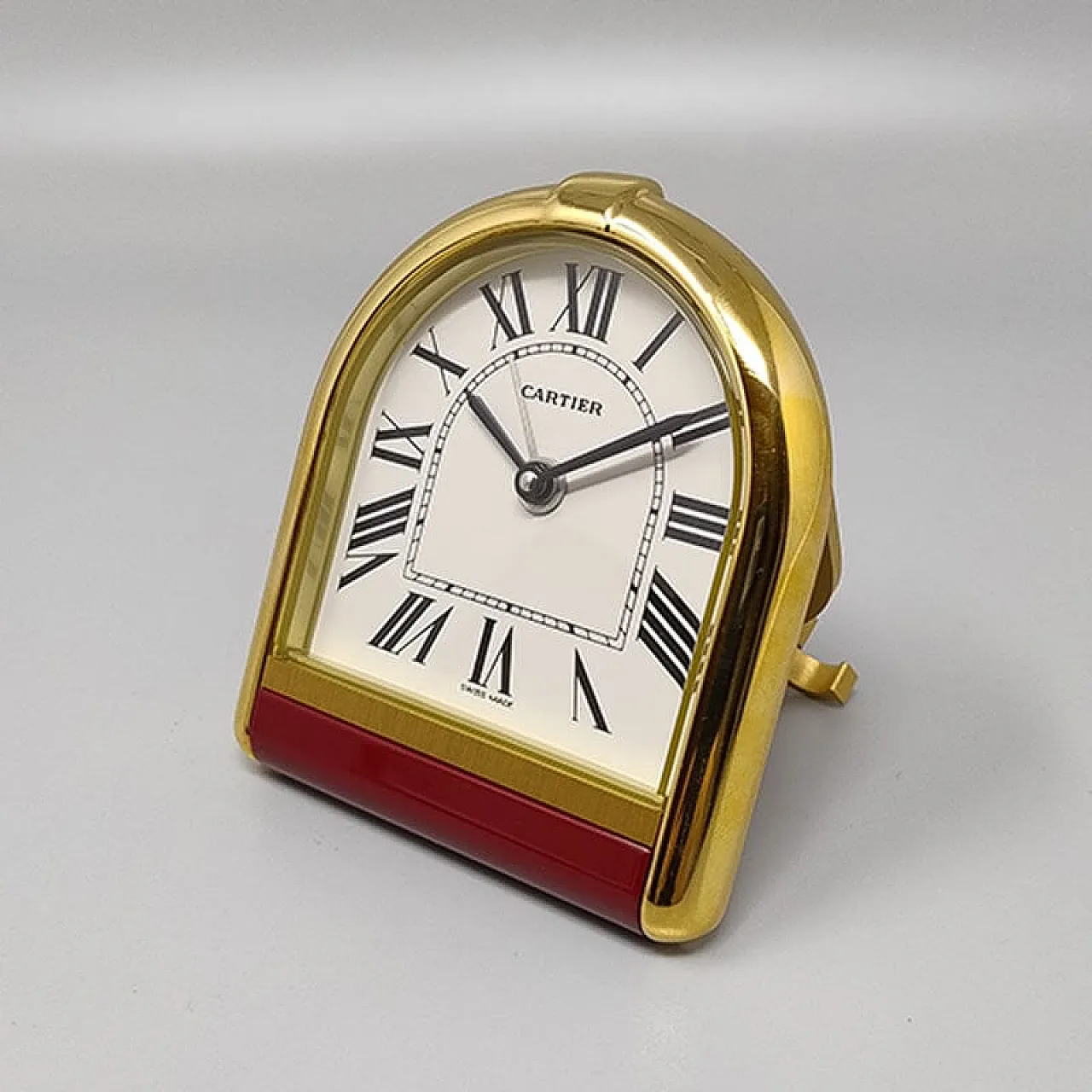 Cartier Romane alarm clock pendulette. Made in Switzerland, 80s 5