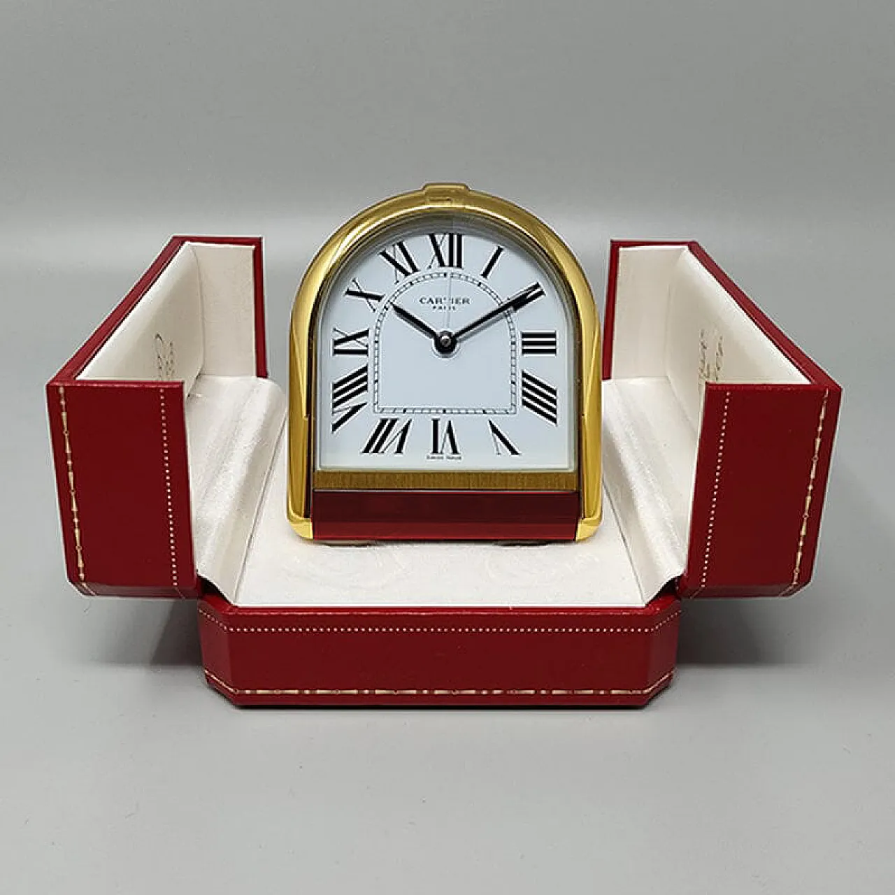 Cartier Romane alarm clock pendulette. Made in Switzerland, 80s 6