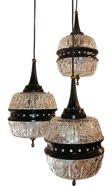 3 lamps chandelier, 50s