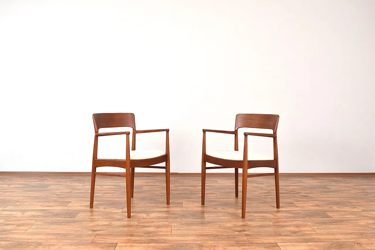 Danish Teak Armchairs by Henning Kjærnulf for Korup Stolefabrik, 1960s 1