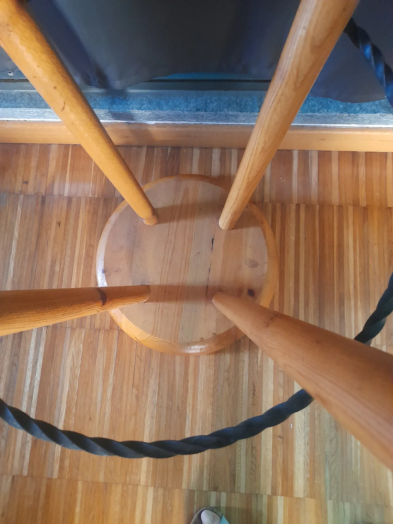 Pair of solid wood stools in the style of Charlotte Perriand, 70s 46