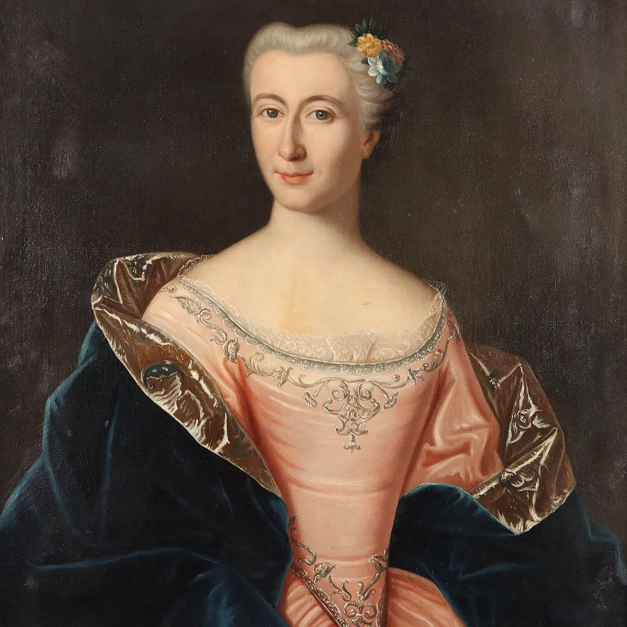 Portrait of a Noblewoman, oil on canvas, 18th century 3