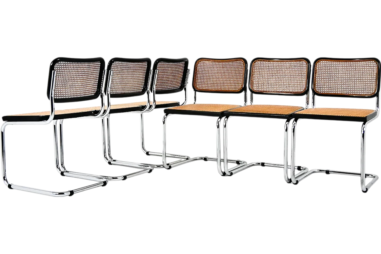 6 dining Chairs Style B32 by Marcel Breuer, 90s 9