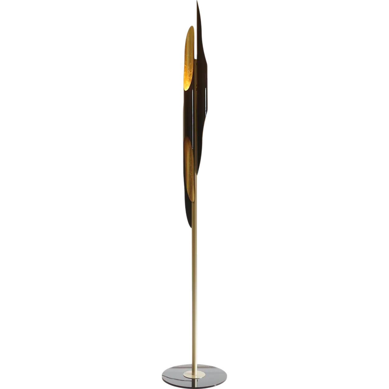 Coltrane floor lamp in brass & matte black, 2000 12