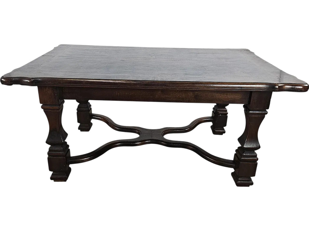 Walnut coffee table with cross legs 16