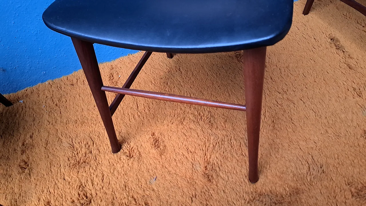 4 danish style teak chairs, 60s 9