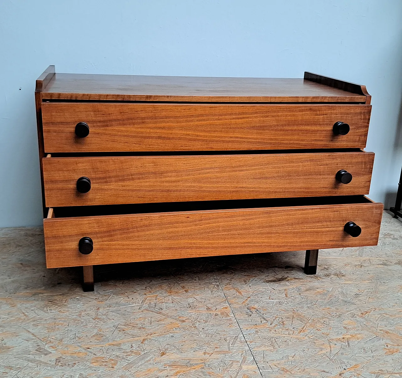 Cassettiera scandinava in teak, anni '60 5