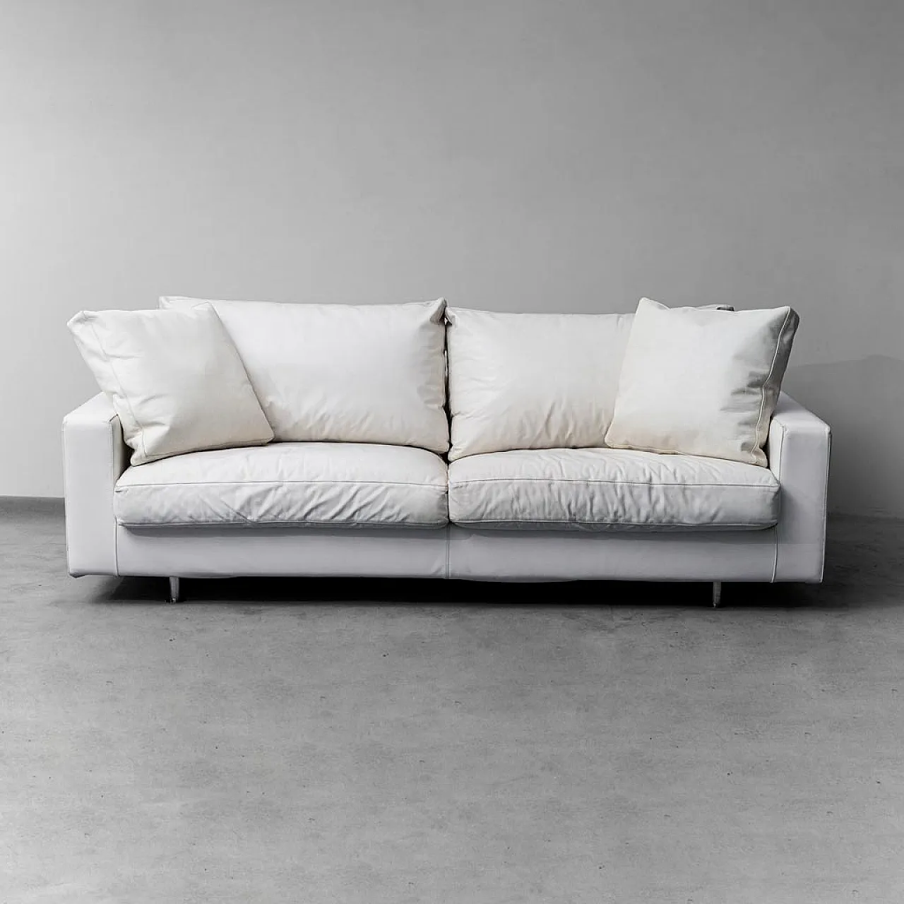 3-seater flexform leather sofa, Patrick model, 2000s 4