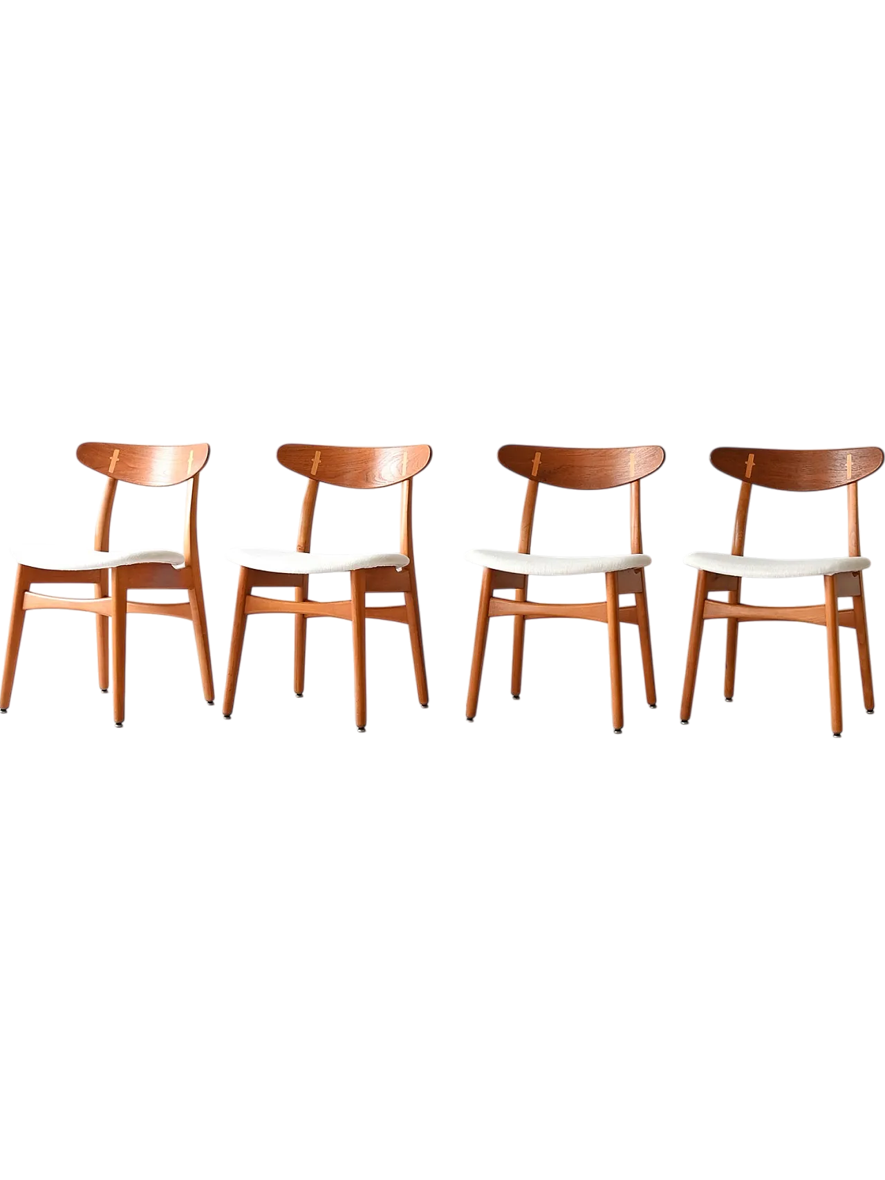 4 Sedie di Hans Wegner in legno, anni '60 15