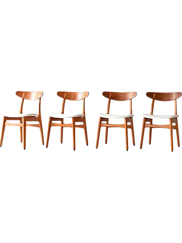 4 Sedie di Hans Wegner in legno, anni '60