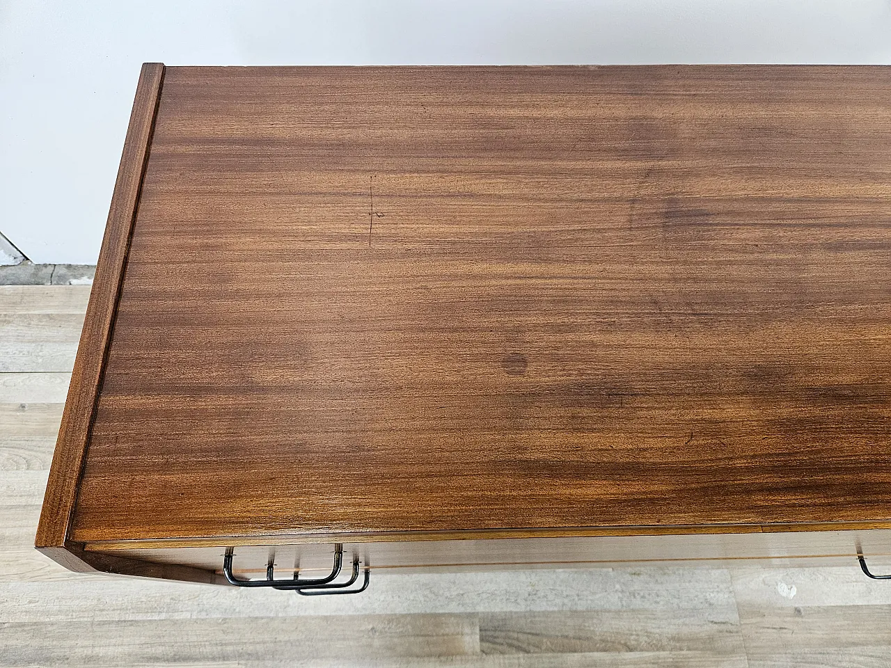 Cassettiera in teak con tre cassetti, anni '70 4