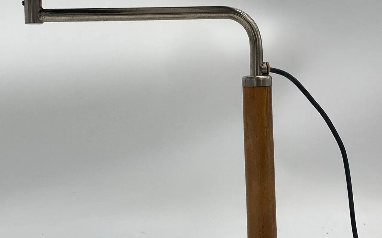 Wood and brass table lamp, 1930s 2