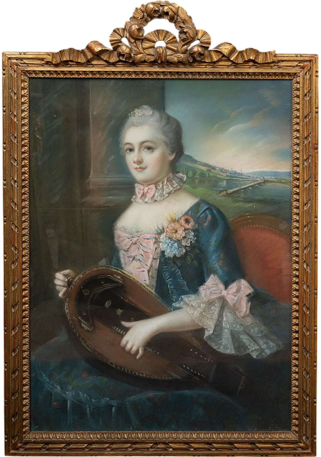 Ritratto a pastello di nobildonna Napoleone III, '800 5