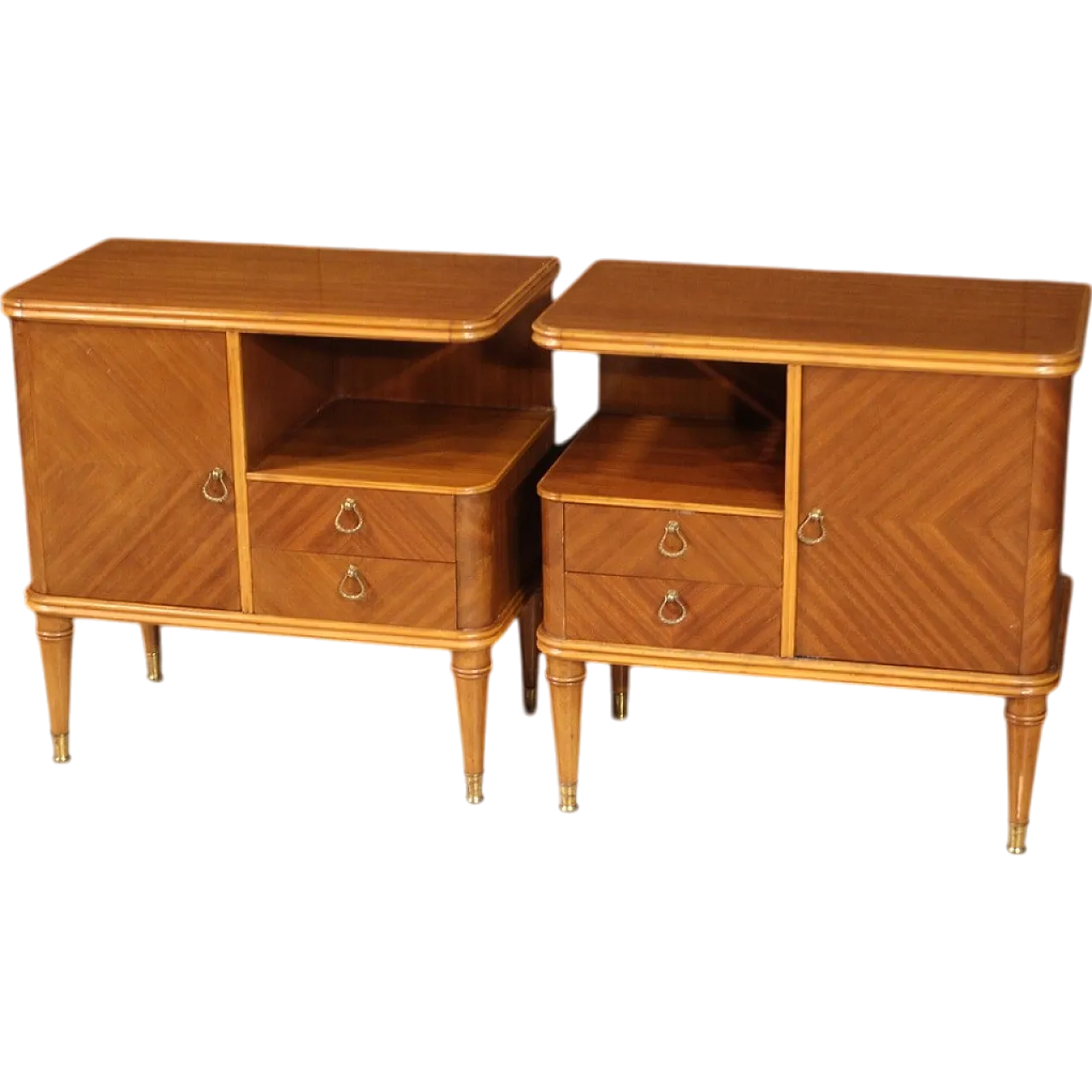 Pair of Italian designer bedside tables, 20th century 13