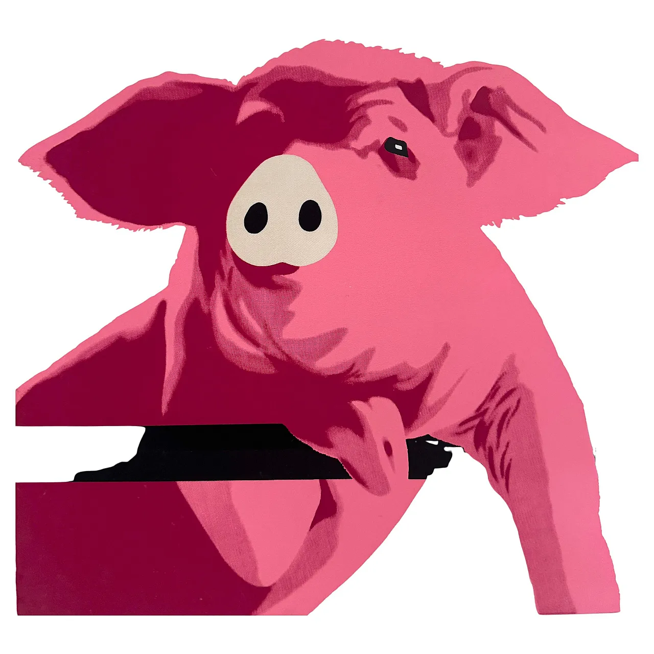 Portrait of a Young Pig by Armando Testa, silkscreen print, 1960s 1