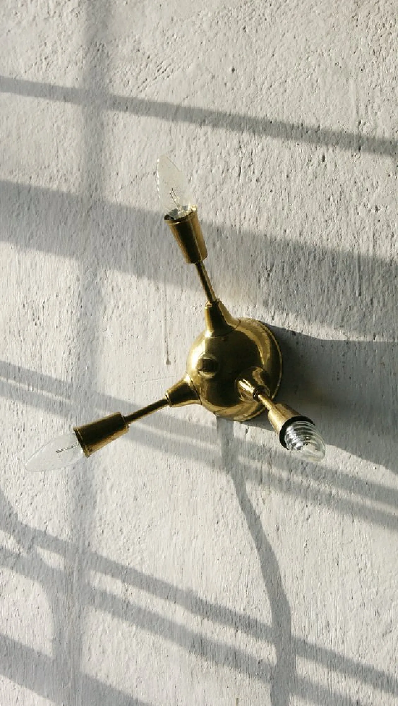 Sputnik brass lamp, 1950s 2