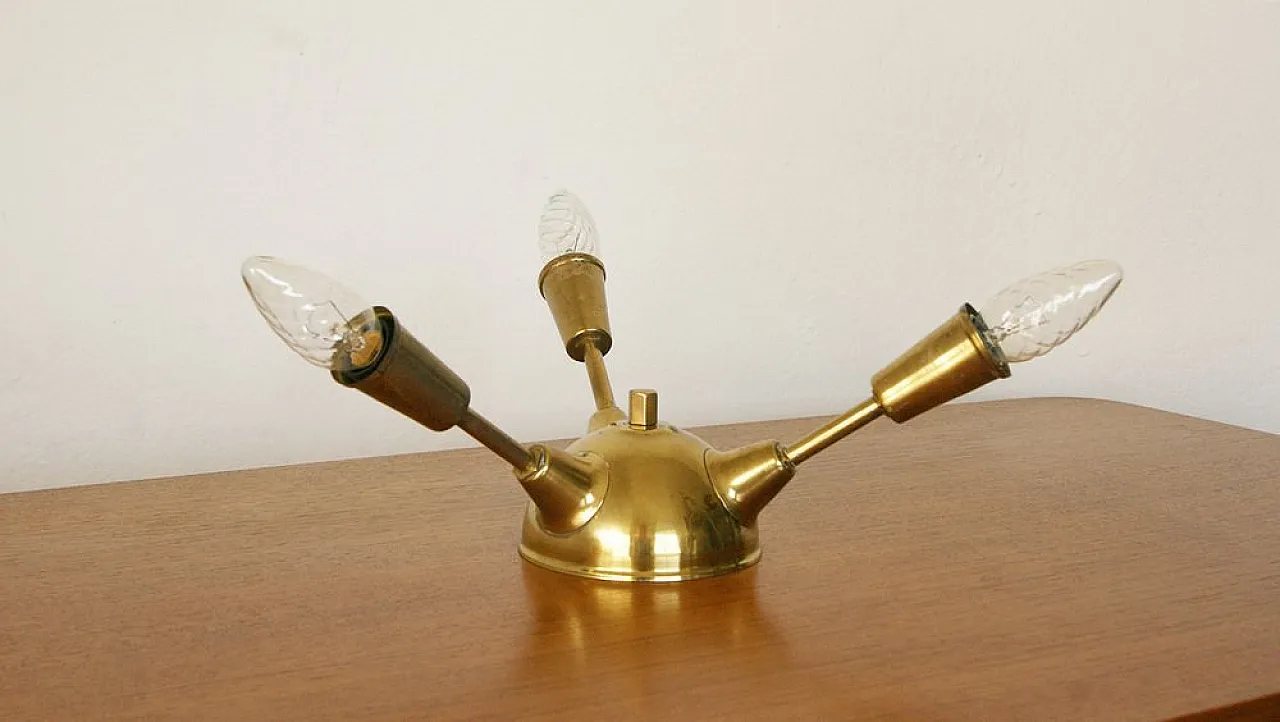 Sputnik brass lamp, 1950s 6