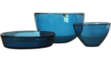 3 Escape Bowls by Sven Palmqvist for Orrefors, 1950s